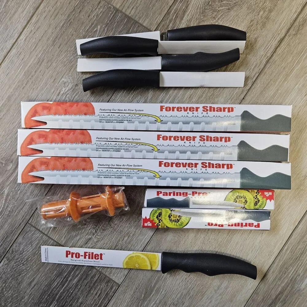 Forever Sharp 12 Piece Knife Set Classic Series Surgical Stainless Steel Blades